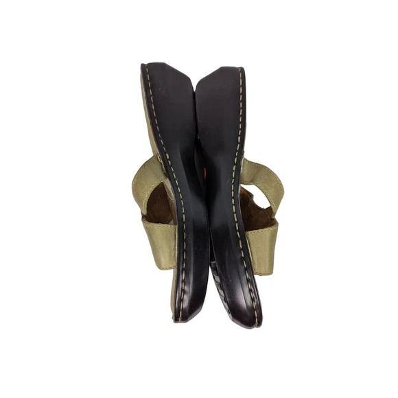 Born sz. 9 Sandals Leather Slip On Strappy Crossover Open Toe Sandals Boho - Picture 5 of 10